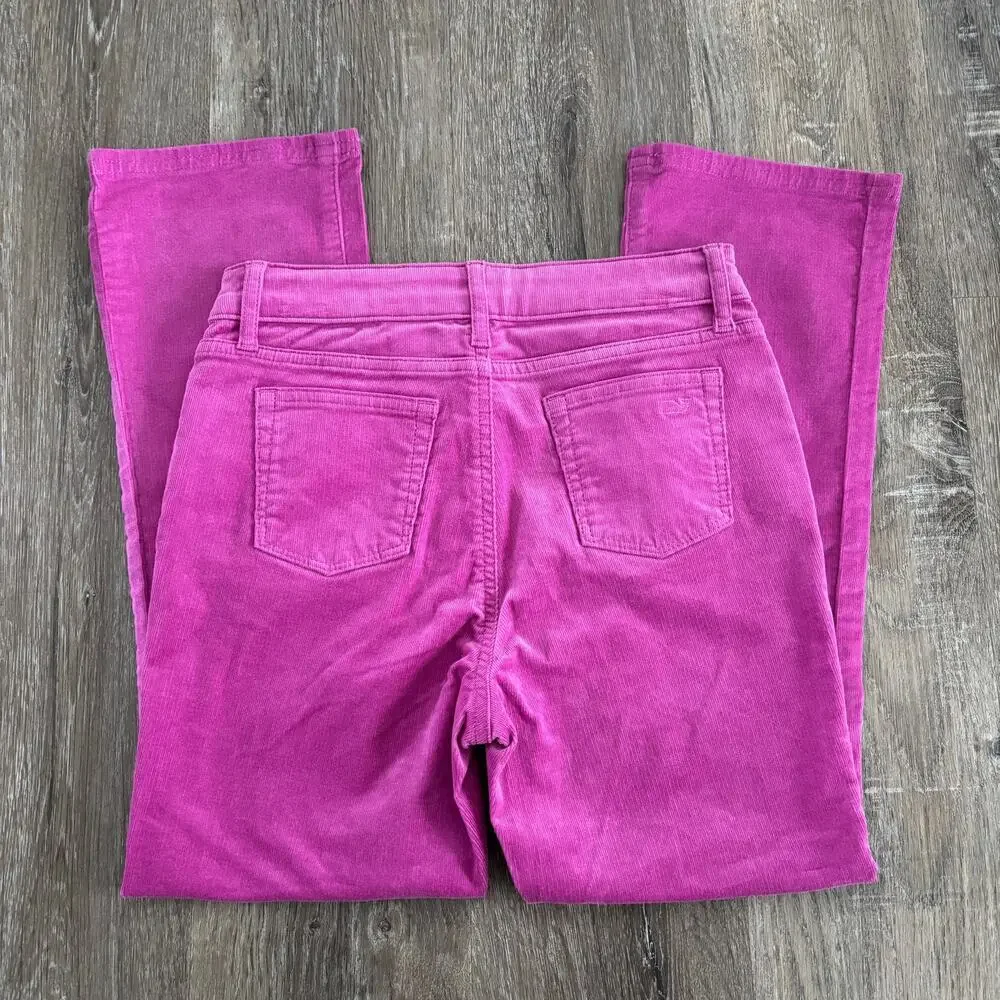 Vineyard Vines Girl Kick Flare Corduroy Jeans Dahlia Pink - Girls Size: 10